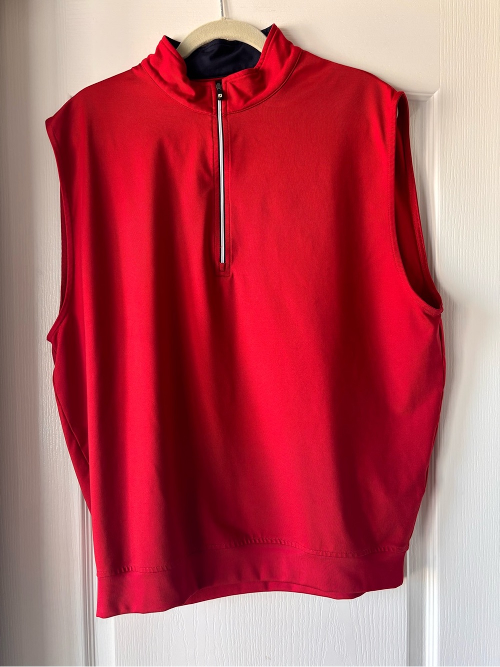 Foot Joy FJ performance 1/4 zip golf vest large red windshirt jacket windbreaker